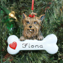 Yorkshire Terrier Personalized Pet Ornament