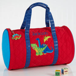 Dinosaur Embroidered Duffel Bag