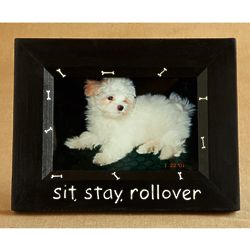 Hand-Painted Sit, Stay, Roll Over Picture Frame