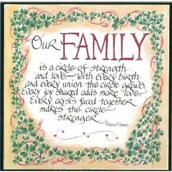Our Family Plaque