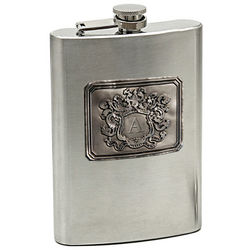 Personalized Royal Crest Stainless Steel Flask