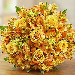 Fall Rose and Peruvian Lily Bouquet