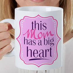 Big Heart Personalized Mega Coffee Mug