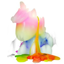 Melting Rainbow Unicorn Candle