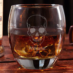 Phantom Skull Personalized Whiskey Glass