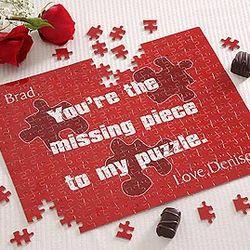 Valentine's Day Personalized Missing Piece Design Puzzle