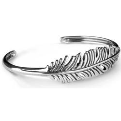 Silver Feather Cuff Bracelet