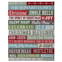 Personalized Christmas Blessings Canvas Art Print