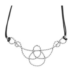 Sterling Silver Lasso Rope Leather Necklace
