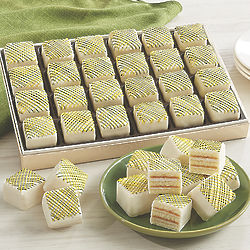 24 Green and Gold Cake Bites Gift Box