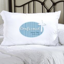 Personalized Blue Light of God Confirmed Pillow Case