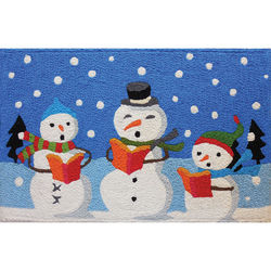 Caroling Snowmen Doormat