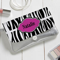 Personalized Animal Print Top-Zippered Wristlet
