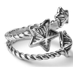 Silver Three Star Ring