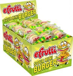 eFrutti Gummi Sour Mini Burgers - 60 Count Box