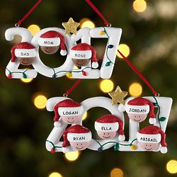 Personalized 2017 Family Holiday Ornament