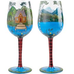 Lake House Wine Glass