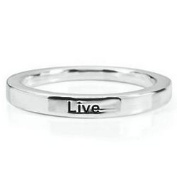 Sterling Silver Stack Live Ring