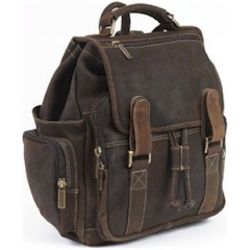 Large Distressed Leather Backpack
