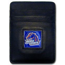 Boise State Broncos Leather Money Clip and Card Holder