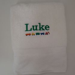 Personalized Construction Vehicles Kid's Bath Towels
