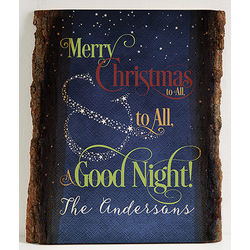 To All a Good Night Personalized Basswood Plank