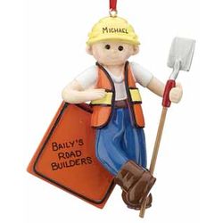 Road Construction Worker Ornament