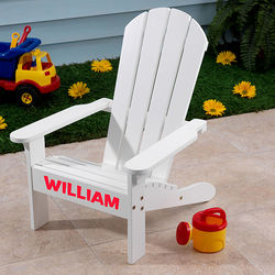 Kid's Personalized Adirondack Chair in White