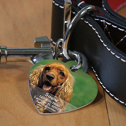 Personalized Name and Photo Heart Pet Tag