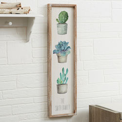 Personalized Succulents & Cactus Wall Art