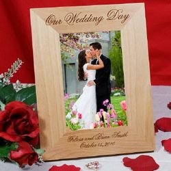 Personalized Wedding Day Wood Picture Frame