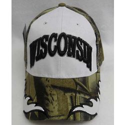 Wisconsin Camouflage Flame Baseball Cap