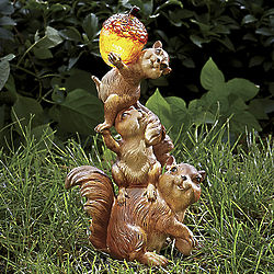 Solar Powered Squirrel Family