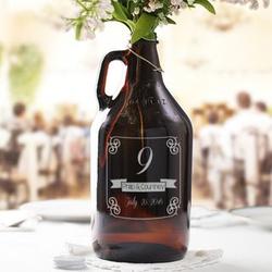 Personalized Bold Wedding Table Number Growler