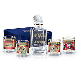 San Francisco 49ers Decanter and Glasses