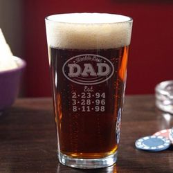World's Best Dad Custom Pint Glass