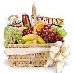 Gourmet Fruit and Sparkling Wine Gift Basket