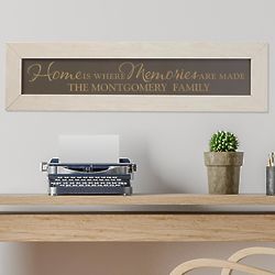 Personalized Where Memories Are Made Framed Wood Sign
