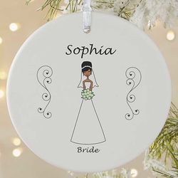 Wedding Party Characters Personalized Christmas Ornament