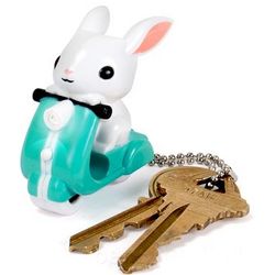 Scooter Bunny LED Key Chain