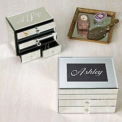 Personalized Mirror Jewelry Box