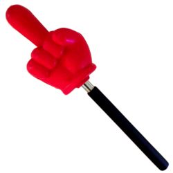 Extending Middle Finger Stick Toy
