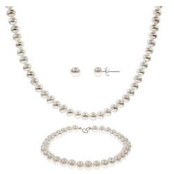 6mm Freshwater Pearl Necklace and Bracelet Set