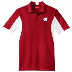 Men's University of Wisconsin Polo Shirt in Red