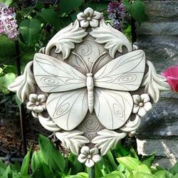 Acanthus Butterfly Outdoor Wall Plaque