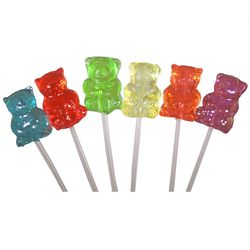 100 Teddy Bear Fancy Pops in 6 Flavors