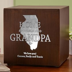 Home Is Where You Are Personalized LED Light-Up Cube