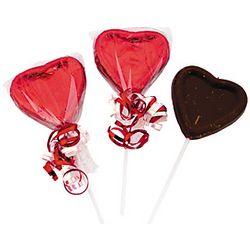 Chocolate Heart Suckers