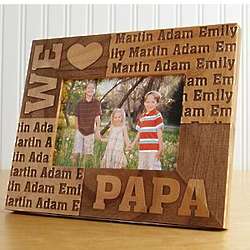 Personalized I or We Heart Wood Frame