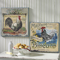20" Farmhouse Chicken Advertisement Style Prints